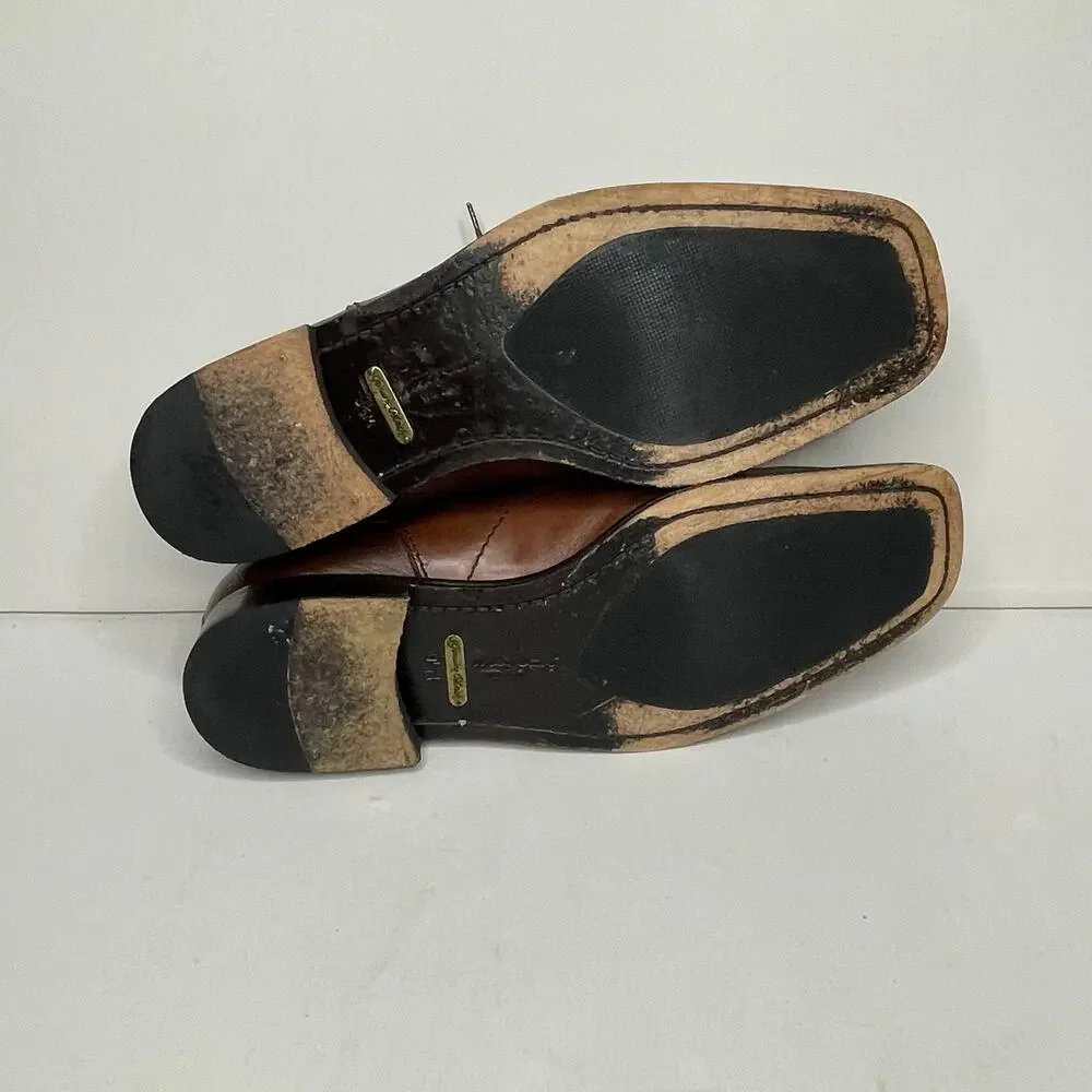 Mezlan Ostrich Leather Alberta Oxford Dress Shoes, Men's 9.5M Brown‎ Luxury